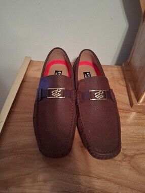 Rocawear Brown Slip-On Loafers with Gold Bit